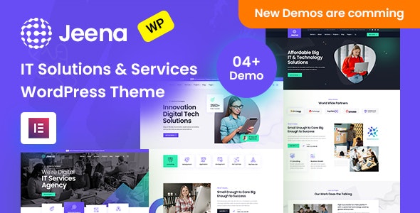 Jeena – Technology  IT Solutions WordPress Theme