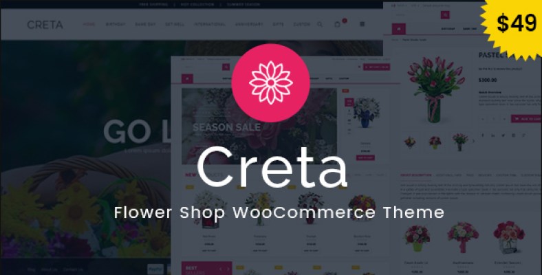 Creta – Flower Shop WooCommerce WordPress Theme 5.8