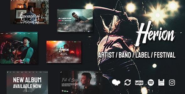 Herion – A WordPress Theme for the Music Industry