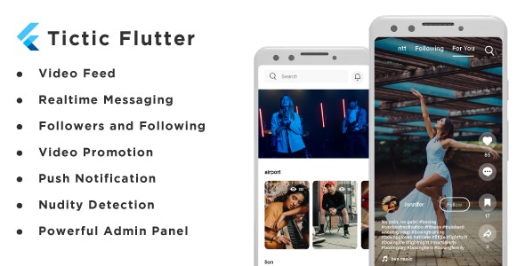 Tictic Flutter – IOS And Android media app for creating and sharing short videos