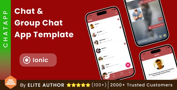 Chat  Group Chat App Template Ionic | Whatsapp Clone Ionic Template | ChatApp