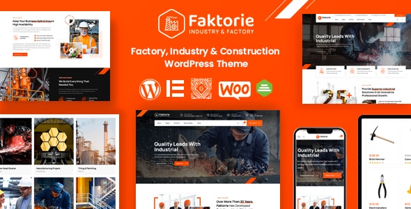 Faktorie – Industry  Factory WordPress Theme