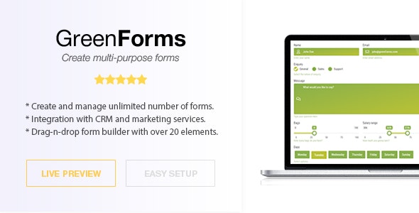 Green Forms – Standalone Form Builder