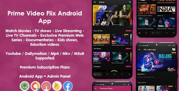 Prime Video Flix App: Movies – Shows – Live Streaming – TV – Web Series – Premium Subscription Plan 8.2