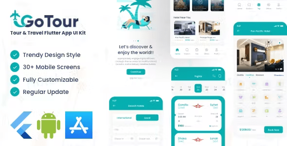 GoTour – Flutter App Ui Kit for Tours and Travels