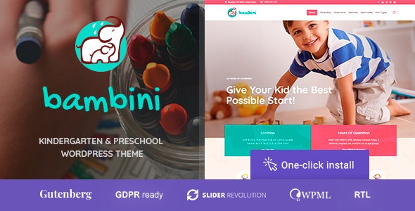 Bambini – Pre-School and Kindergarten Theme