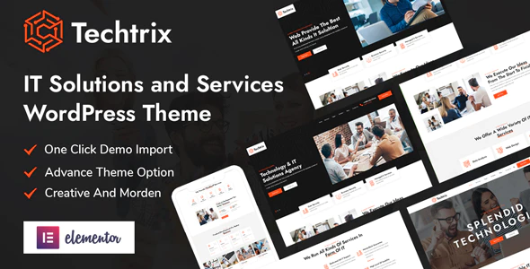 Techtrix – IT Solutions  Technology WordPress Theme