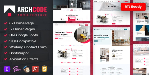 ArchCode – Architecture Bootstrap 5 HTML Template