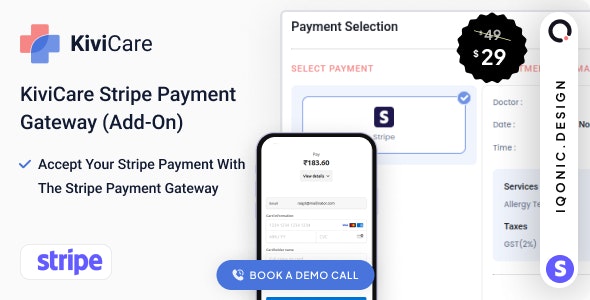 KiviCare – Stripe Payment Gateway (Add-on)