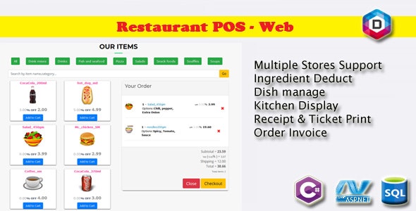 Restaurant Point of Sale – Rest POS WEB