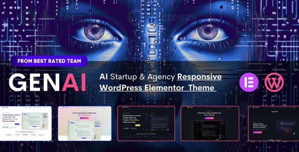 GenAI – AI Agency  Technology Startup Elementor WordPress Theme