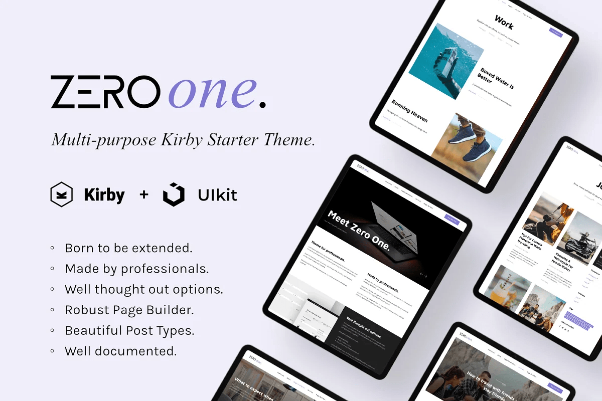 Zero One – Kirby CMS starter theme 4.3.0