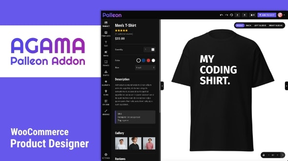 Agama – Product Designer For WooCommerce – Palleon Addon