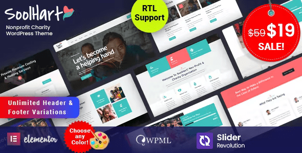 Soolhart – Charity Nonprofit WordPress Theme