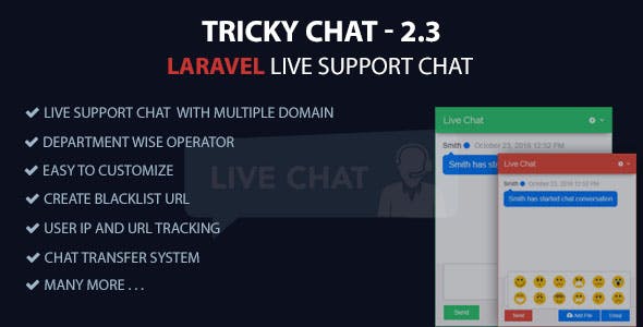 Tricky Chat – Laravel Live Support Chat 2.4