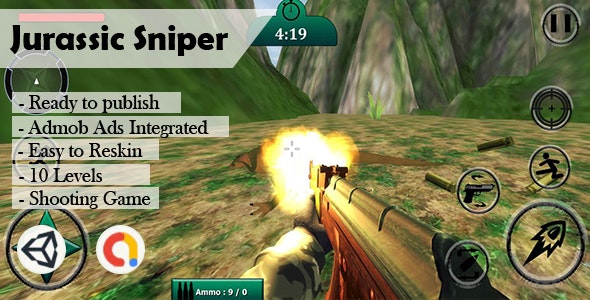 Jurassic Sniper (Unity – Admob)