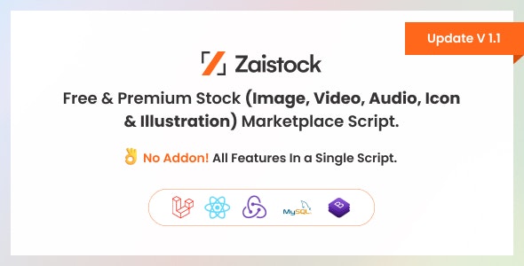 Zaistock – Free  Premium Stock Photo, Video, Audio, Icon Illustration Script 2.1