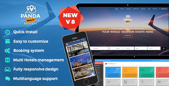 Panda Multi Resorts 8 – Booking CMS for Multi Hotels 8.1.5