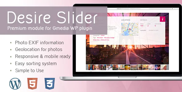 Desire Slider v1.6 | Gallery Module for Gmedia plugin