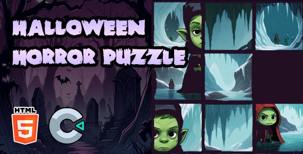 Halloween Horror Puzzle – HTML5 Game – C3P