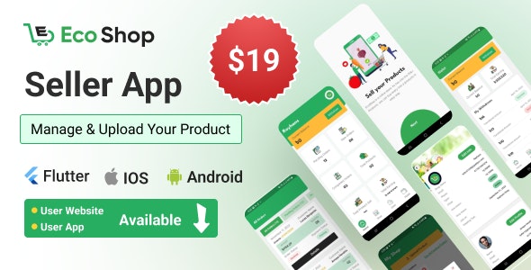 EcoShop – Multivendor eCommerce Flutter Seller App