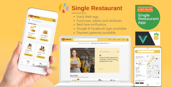 Karenderia Single Restaurant Website Food Ordering and Restaurant Panel