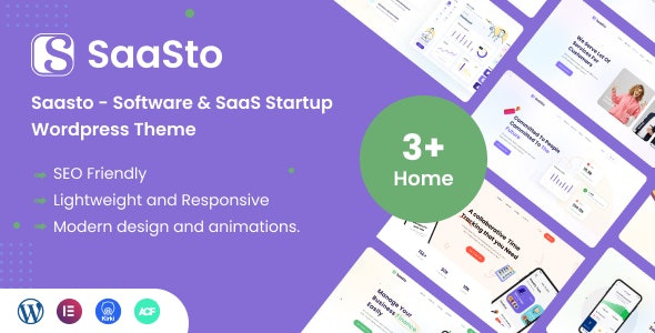 Saasto – Software  SaaS Startup WordPress Theme