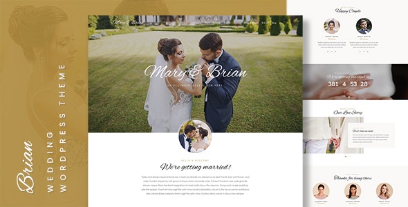 Brian – Wedding WordPress Theme