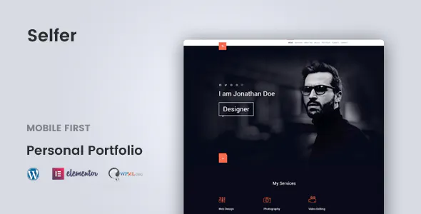 Selfer – Minimal Personal Portfolio WordPress Theme