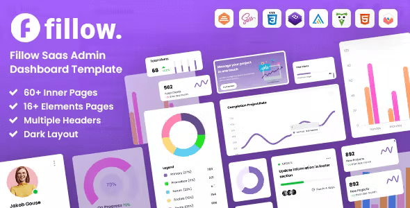 Fillow Saas Admin Dashboard Template