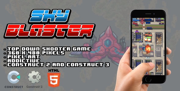 Sky Blaster – Construct 2 I Construct 3 Game