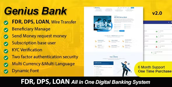 Genius Bank – All in One Digital Banking System 2.1