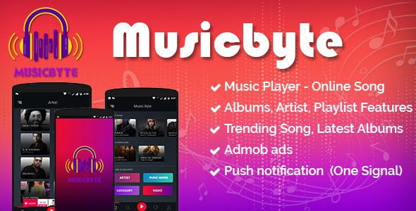 MusicByte (Android) – online Mp3 music player application