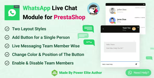 WhatsApp Live Chat Module for PrestaShop