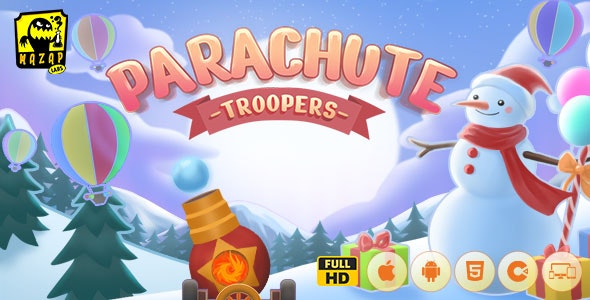 Parachute Troopers – Educational Fun Game (Construct)