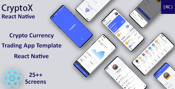 Crypto Currency Trading Android App Template + iOS App Template | React Native | CryptoX