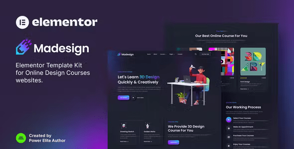 Madesign – Online Design Courses Elementor Template Kit