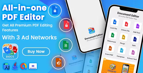 PDF Editor  Maker – All in One PDF Editor for Android – 3 Ad Networks