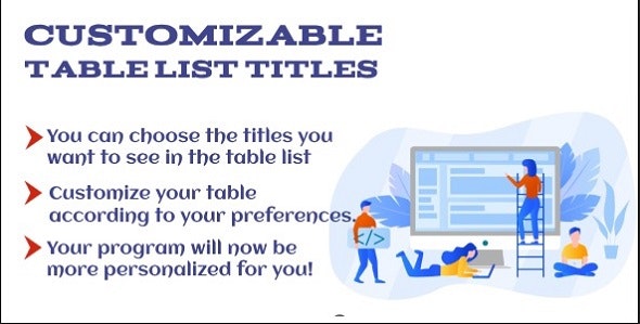 Adjustable Table List Headings For PerfexCRM 1.0.5