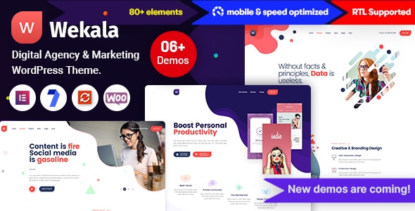 Wekala – Digital Agency  Marketing WordPress Theme