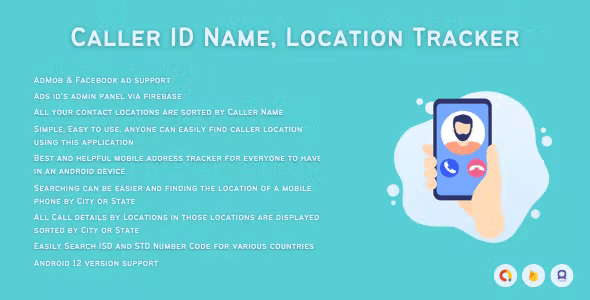 Caller ID Name – Mobile Number Locator Admob + Facebook + applovin (12 Supported)