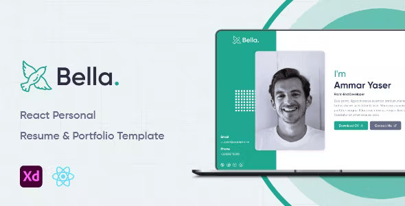 Bella | React Personal Resume  Portfolio System