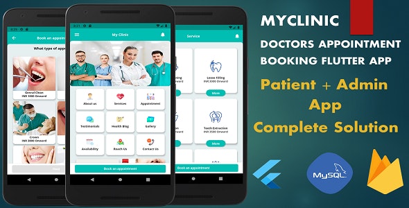 Doctor + Patient Appointment Booking App | Complete Solution | Flutter | Myclinic V7.0