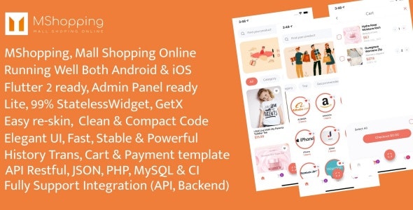 MShopping – Mall Shopping Flutter App with Admin Panel