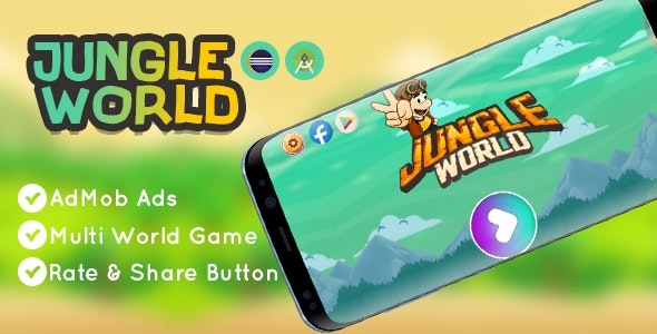 Jungle World Game | Eclipse & Android Studio | Google AdMob Ads