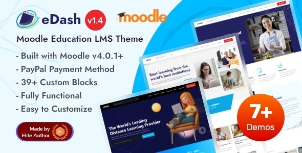 eDash | Moodle 4+ Education LMS Theme 1.7