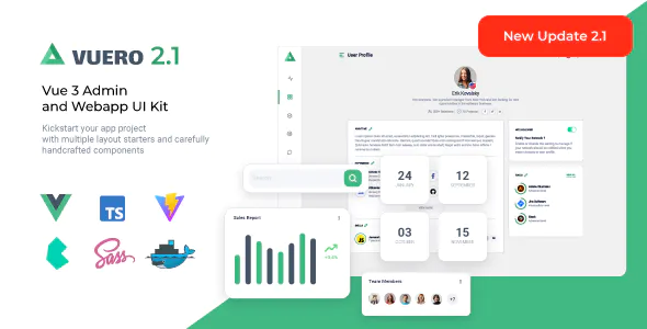 Vuero – VueJS 3 Admin and Webapp UI Kit 2.6.1