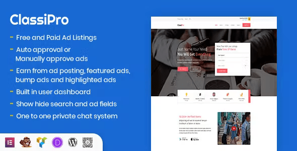 Classipro – Classified Ads WordPress Plugin