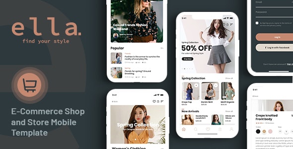 ella – E-commerce Shop and Store Mobile Template