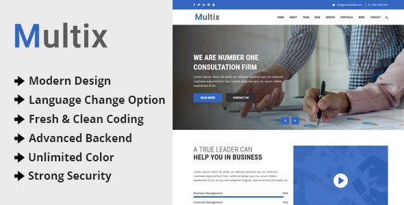 Multix – Multipurpose Website CMS with Codeigniter 3,1